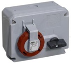 3P+E Female Industrial Switched Interlocked Socket Outlet, Horizontal, 30A, 440V, 3H, IP67. Replaces Part# 332MHS3W