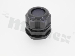 Professional cable gland GLAND-P2925B; cable gland PG29; 18-25 mm; flat O-ring; nylon; with nut; black