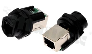 Panel socket RCP-5SPFFH-TCM7001; RJ45; IP67; 8-wire