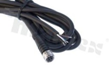 Plug M8; 3-contact; female; 3A; straight; strain relief; molded with 2m cable; waterproof