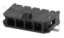 Header for PCB; pitch 3.00mm; 4-contacts; SMD; male; side entry; 250V/5A