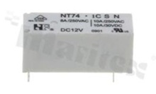 Przekaźnik elektromagnetyczny; prąd znamionowy 8A; napięcie cewki 24VDC; pojedynczy styk przełączny (1C); 8A/30VDC; 8A/250VAC
