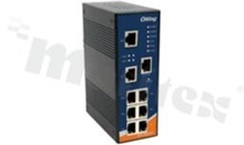 Managed Ethernet switch with 6x10/100Base-T(X) and 2x 10/100/1000Base-T(X) ; operating temperature -40+70 deg.C
