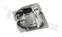 Lens for LED high power; angle: asymmetric; Number of LEDs: 1; Dimensions: 25x25mm; Height: 9.2mm; meterial: PMMA; Fastening: screw; tape