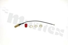 Antenna connecting cable; RG1.13; grey; 110mm cable length; IPX (U.FL) to reverse SMA RP