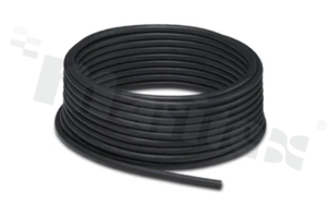 Przewód SJOOW; 2xAWG18; czarna izolacja; całkowita średnica 7.2 mm; 90°C; 300V; UL listed E313867; rolka 100 m; 1 szt. = 1 m