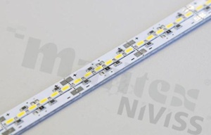 120x 3014 module, warm white 2900-3100K, CRI80, 24V, 10W, white soldermask, PCB size 500x10mm, dividable every 6 LEDs/25mm, RoHS