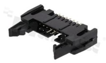 Full shrouded header for PCB; pitch 2.54mm; 16-contacts; THT; male; top entry