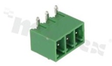 Listwa zaciskowa rozłączalna; w rastrze 3.81mm; 3-torowa; męska; kątowa; zabudowana; UL 300V/8A; TUV:250V/7A