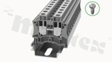 DIN screw terminal block; 1 level; wire 0,5-6mm2; AWG 20-6;screw type; grey; 1000V 57A;
