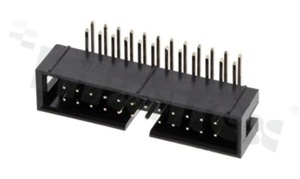 Full shrouded header for PCB; pitch 2.54mm; 24-contacts; THT; male; side entry