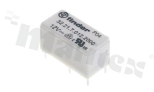 Przekaźnik elektromagnetyczny; prąd znamionowy 6A; napięcie cewki 12VDC; pojedynczy styk przełączny (1C); moc cewki 200mW; 3A/30VDC; 6A/250VAC