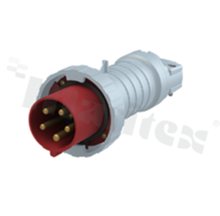 463P6W; Wtyk na przewód; zasilający AC 3-fazowe; męskie; 63A; 415VAC; IP67; seria Tough&Safe