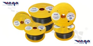 Przewód pojedynczy LGY/H05V-K; z wielodrutową miedzianą żyłą; czarny/szary; przekrój 0.35mm2; AWG 22; 500V; -40+105 st.C; 200m.