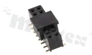 Pin Header; pitch 2.00mm; 2x8 pins; assembly: SMD; female; straight; double row; H=4.3mm