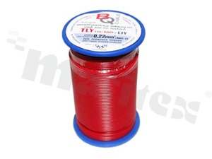 Single wire TLY/LIY; with copper multi-strand; red; cross section 0.22mm2; AWG 24; 300V; -40+105 deg.C; 50m.