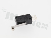 Miniaturowy mikroprzełącznik z dźwignią z rolką; SPDT; konektory 4.8mm; 16A