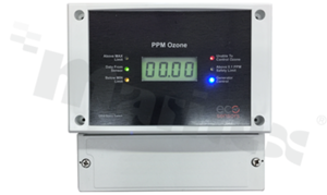 Industrial grade ozone controller and monitor OS-6, range: 0.1 -50ppm, digital display, programmable turn-on and turn-off set-point, output: relay, RS-232, power requirements: 12-24VDC