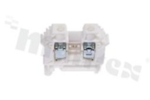 Installation terminal block; 1-level; 2-contacts; for wire 0,5-10,0mm2; screw terminal; white; Din rail; 1000V/57A