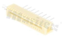 Non-ZIF connector for FFC/FPC; pitch 1.00mm; 16-contacts; THT; top entry
