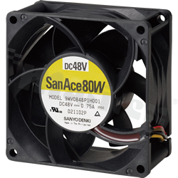 Fan; splash-proof; DC; 48VDC; 80x80x38mm; 3.7m3/min; 63.0dB; IP68.