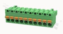 Pluggable terminal block; 5.00mm pitch; 10-ways; female; for wire 2.50mm2 (26-12AWG); wire insertion direction same as plug-in direction; p.bronze contacts; spring clamp; brass cage; UL 300/10A TUV 320/20A