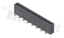 Pin Header; pitch 1.27mm; 1x16 pins; assembly: SMD; female; straight; single row