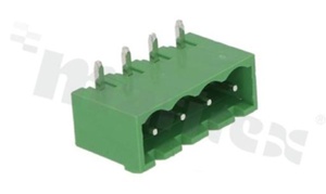 Listwa zaciskowa rozłączalna; w rastrze 5.08mm; 4-torowa; męska; kątowa; zabudowana; UL 300V/16A; TUV:320V/20A