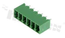 Listwa zaciskowa rozłączalna; w rastrze 3.81mm; 6-torowa; męska; pionowa; zabudowana; UL 300V/8A; TUV:250V/7A