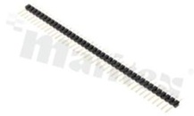 Listwa stykowa do PCB; w rastrze 2.54mm; 1x40 styków; montaż: THT; męska; prosta; jednorzędowa