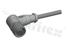 Conec 43-10188; M12 4pin; A-coded Female; angled; Screw; overmolded 2m cable; IP67