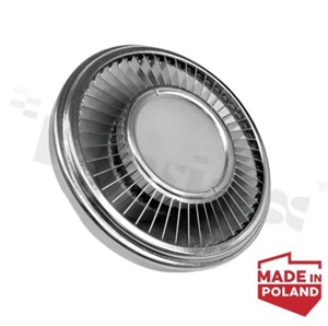 Źródło ES111, 13W, Warm White 3000K, 3-step SDCM, 100°, CRI>90, ściemnialne, srebrna obudowa i biały trzonek, RoHS
