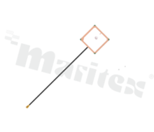 Antenna; patch; GNSS; 1559-1586MHz; 0.33dBi; VSWR<1.15; RHCP; directional; RF1.13; 0.1m; IPEX; adhesive; 25x25x7.5mm