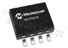 Wzmacniacze operacyjne – Op Amp; MICROCHIP; MCP6232T-E/SN; 2; 5 mV; 1.8 V - 6 V; 1 pA