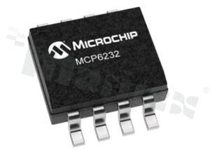 Wzmacniacze operacyjne – Op Amp; MICROCHIP; MCP6232T-E/SN; 2; 5 mV; 1.8 V - 6 V; 1 pA