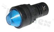 Lampka sygnalizacyjna; 22mm; zacisk śrubowy; plastik; podświetlenie pełne żółte LED 24V; IP65. 