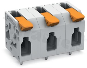 Listwa zaciskowa do PCB; przewód-płytka; na przewód 0.2 - 4.0 mm2 (24-12 AWG); raster 11.5 mm; 2-torowa.; Push-in; szary; 600V/20A