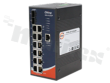 Industrial 14-port managed Gigabit Ethernet switch with 12x10/100/1000Base-T(X) and 2x100/1000Base-X; SFP socket; operating temperature -40+70 deg.C; supply 12...48VDC; DIN