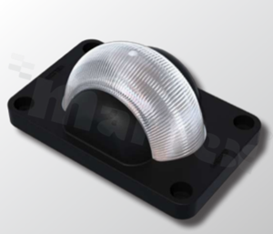 Lens for high power LEDs; mid power; beam angle: 4x120 degrees FWHM; number of diodes: 1; size: 40x66mm; height: 27.74mm; material type: silicone; fixing method: screws