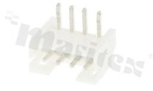 Header for PCB; pitch 2.00mm; 4-contacts; THT; male; side entry; 100V/2A