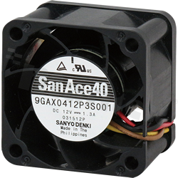 Fan; DC; 12VDC; 40x40x28mm; 0.81m3/min; 61.0dB.