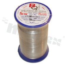 Silver coated copper wire; diameter 1.50mm; SWG 17; -40+105 deg.C; 30m; 500g.