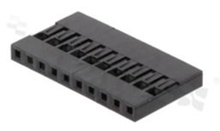 Crimp Terminal Housing; pitch 2.54mm; 1x10 pins; assembly: for cable; female; single row