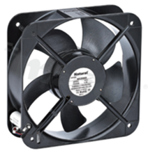Fan; AC; ball bearing; 780/890m3/h; 50/60Hz; 0.3A; 200-240V; 60W; 2500/2800RPM; 60/65dBA; 22 AWG; capacitor-run induction motor; 1 phase; aluminum alloy; -10+70 deg.C; 1600g; 200x200x60mm