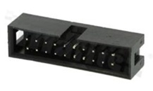 Full shrouded header for PCB; pitch 2.54mm; 20-contacts; THT; male; top entry