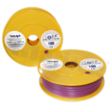 Przewód pojedynczy LGY/H05V-K; z wielodrutową miedzianą żyłą; fioletowy/czerwony; przekrój 0.50mm2; AWG 20; 500V; -40+105 st.C; 100m.