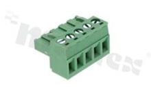Pluggable terminal block; 5.00mm pitch; 5-ways; female; for wire 2.50mm2(28-12AWG); wire insertion direction same as plug-in direction; p.bronze contacts; brass cage; UL 300V/15A