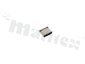 USB-C receptacle; 6 contacts; vertical, THT mounting