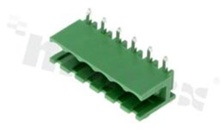 Pluggable terminal block; pitch 5.00mm; 6-ways; male; R/A pin header; open type; UL 300V/15A; TUV:320V/20A