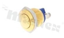 Push button switch; monostable; 16mm; screw terminals; gold-plated stainless steel; IP65.